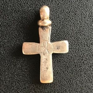 Silver Ethiopian Etched Christian Cross